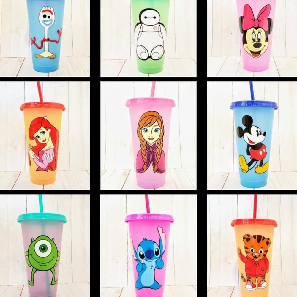Changing color custom cups